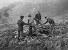 Longcliffe Mine / Trevor Ford and friends after discovering the shaft in 1943